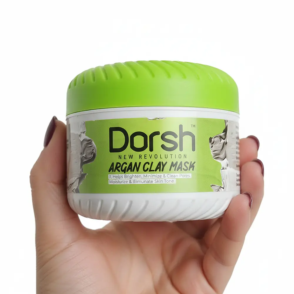 Маска за лице с глина и Арган DORSH CLAY MASK – ARGAN DEEPLY CLEANSES & PURIFIES 400 G Маска за лице с глина и Арган DORSH CLAY MASK – ARGAN DEEPLY CLEANSES & PURIFIES 400 G